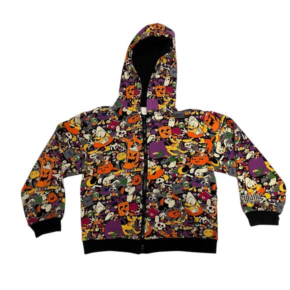 Disney Parks 2022 Youth Halloween Mickey and Friends Full Zip Hoodie Size M - Picture 1 of 10